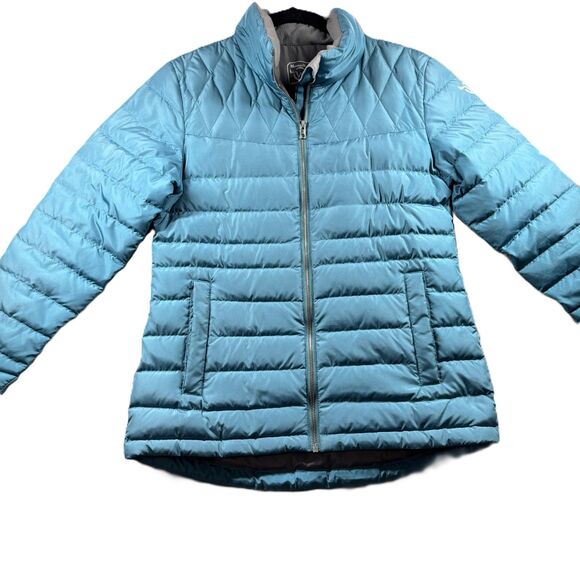 Moosejaw Women Puffer Duck Down Feather Filled Ski Jacket Coat Teal Blue Medium - Picture 1 of 11